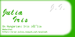 julia iris business card